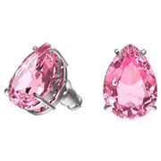 Swarovski - Gema Stud Earrings Teadrop Crystal/Rhodium Pink