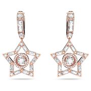 Swarovski - Stella Mini Hoop Crystal Star Earrings Rose-Gold