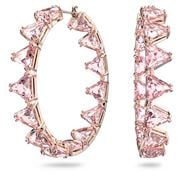 Swarovski - Ortyx Hoop Earrings Pink W/Rose-Gold Tone Plate