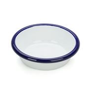 Falcon - Enamel Round Desert Dish White & Blue 10cm