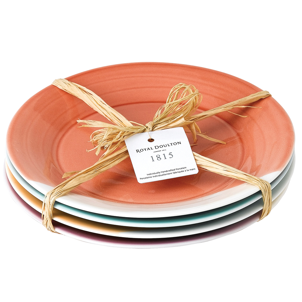 Royal Doulton 1815 Bright Colours Side Plate Set 4pce Peter's of
