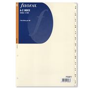 Filofax - A4 Cream A-Z Two Letter Index Tabs Refill