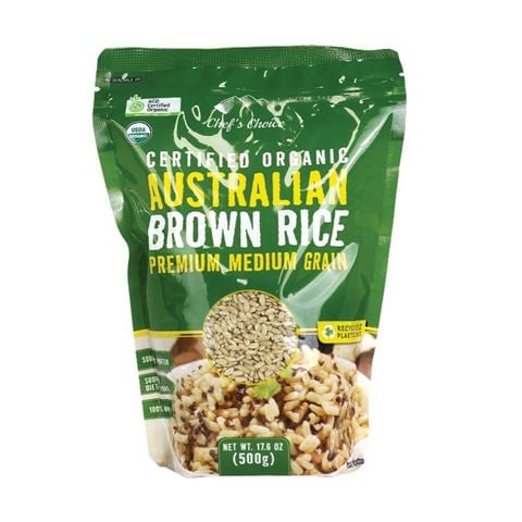 Chef's Choice Certified Organic Brown Rice Medium Grain 500g - Peter's of Kensington
