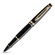Waterman - Expert Black Rollerball Pen with Gold Trim