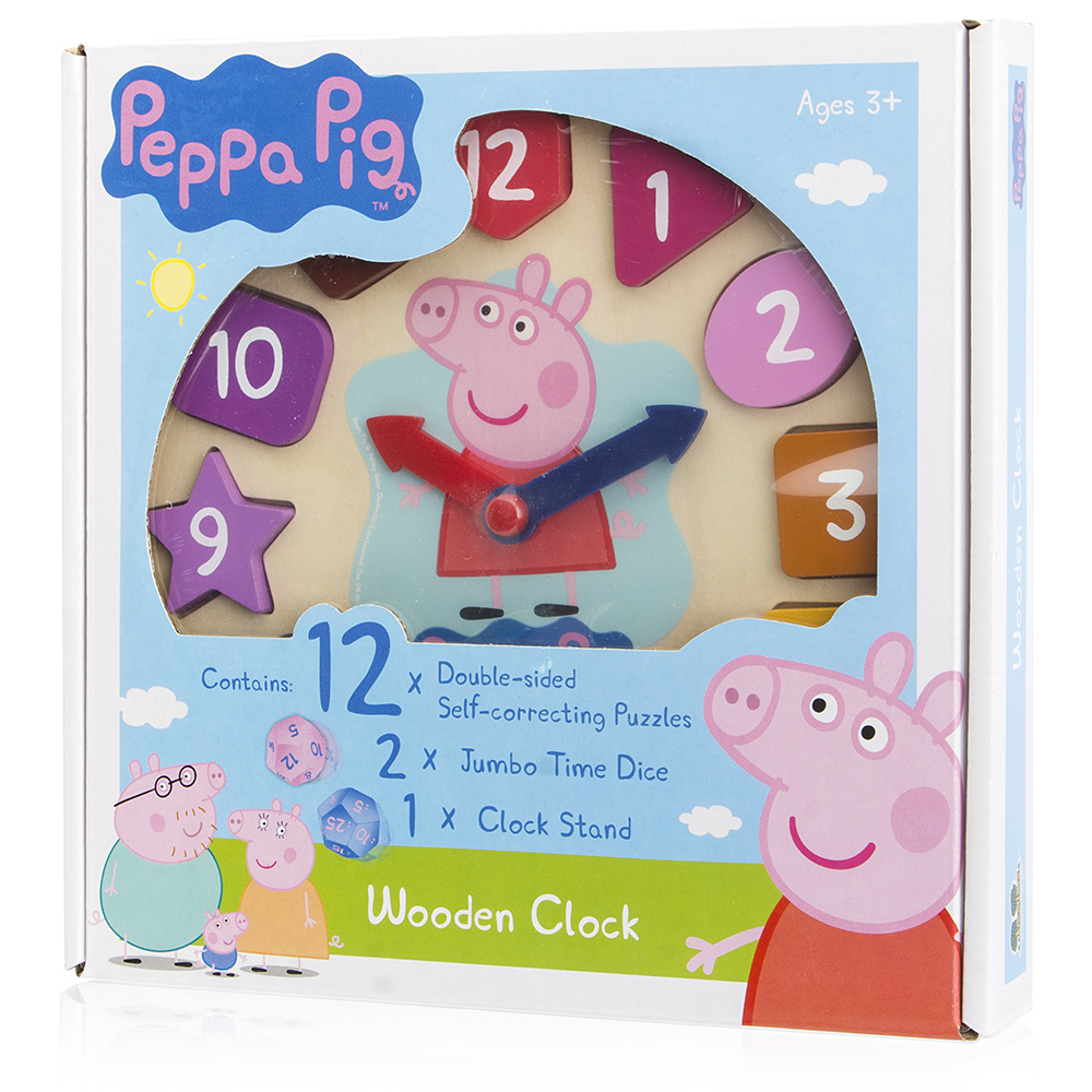 NEW Peppa Pig Wooden Time Telling Clock | eBay