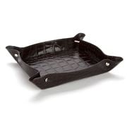 Renzo - Croc Print Leather Coin Tray