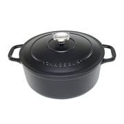 Chasseur - Round French Oven Matte Black 24cm/4L
