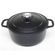Chasseur - Round French Oven Matte Black 28cm/6L
