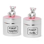 Whitehill - Bear First Tooth & First Curl Box Pink Set 2pce