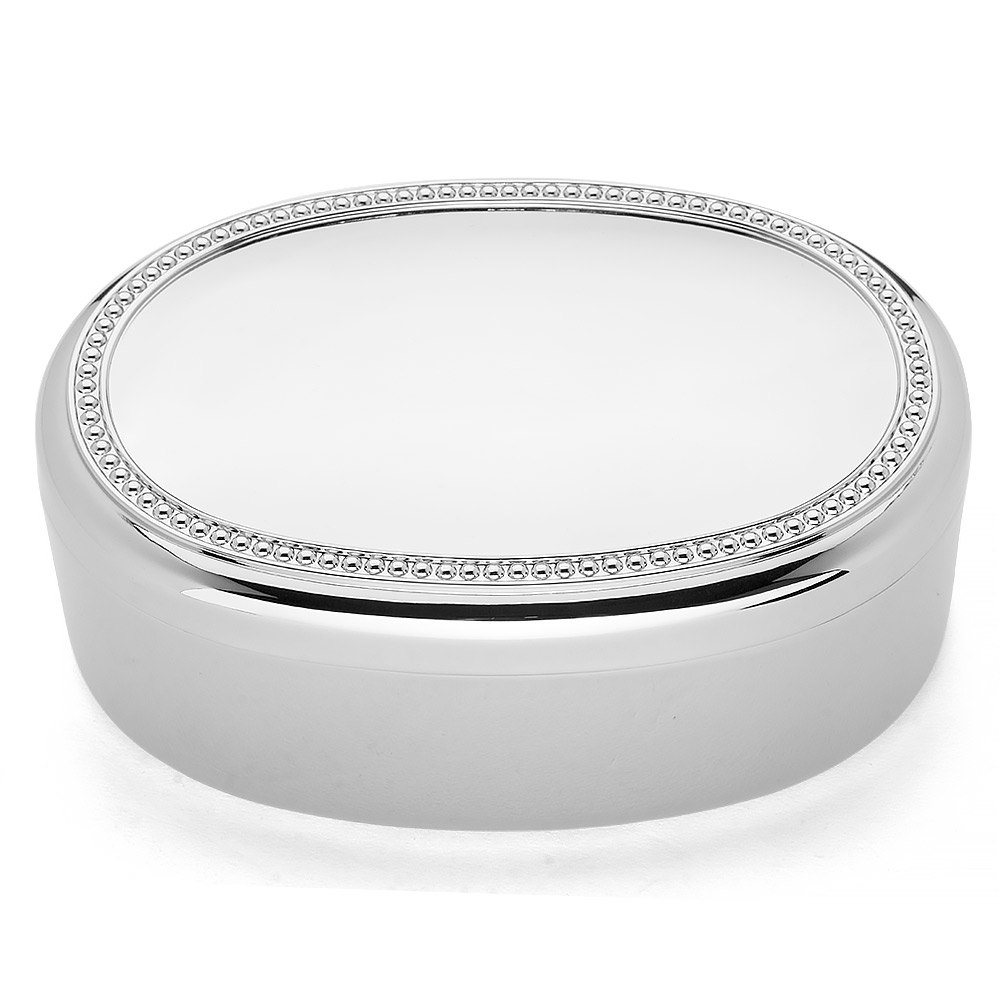 Whitehill Beaded Oval Jewellery Box Peter's of Kensington