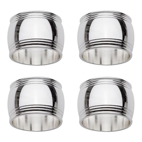 Whitehill - Bulge Napkin Ring Set 4pce