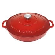 Chasseur - Low Round Casserole Dish Inferno Red 30cm/2.5L