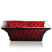 Lalique - Roses Bowl Red