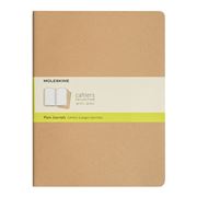 Moleskine - Cahier Plain Journal Extra Large Kraft Set 3pce