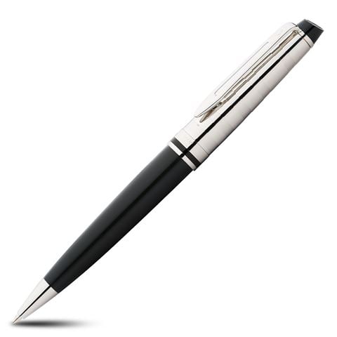 Waterman Expert Deluxe Black Ballpoint Pen w/ Chrome Trim - Peter's of Kensington