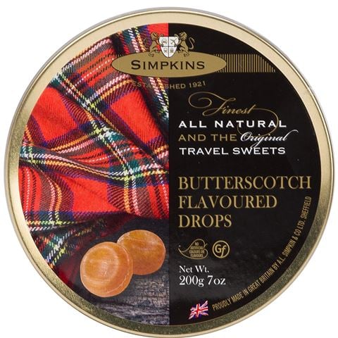 Simpkins Butterscotch Flavoured Travel Sweets 200g - Peter's of Kensington