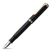 Pelikan - 1000 Fountain Pen Medium Nib Black with Gold Trim