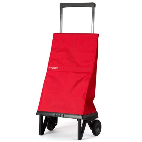 Mtcop Shopping Trolley,Waterproof Folding Shopping Trolley on Wheels with Detachable Bag and Foldable Design,Max Capacity 40 kg,Red 