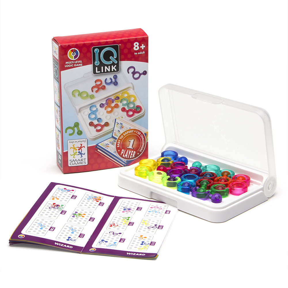 Smart Games IQ Link 120 Challengers Multi Level Logic Game Easy to Expert for sale online 