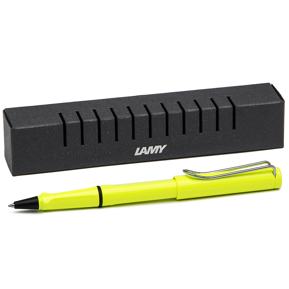 Lamy Safari Neon Yellow Rollerball Pen Peter's of Kensington