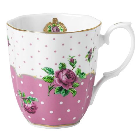 Royal Albert - Cheeky Pink Vintage Footed Mug 