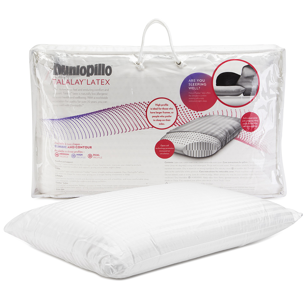 Dunlopillo Talalay Latex Pillow High Profile