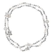 Bowerhaus - Lucky Charm Hematite Loop Necklace Silver