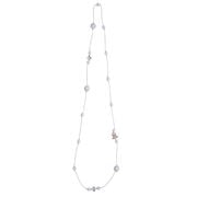 Bowerhaus - Diamonds & Pearls Love Knot Necklace Gold